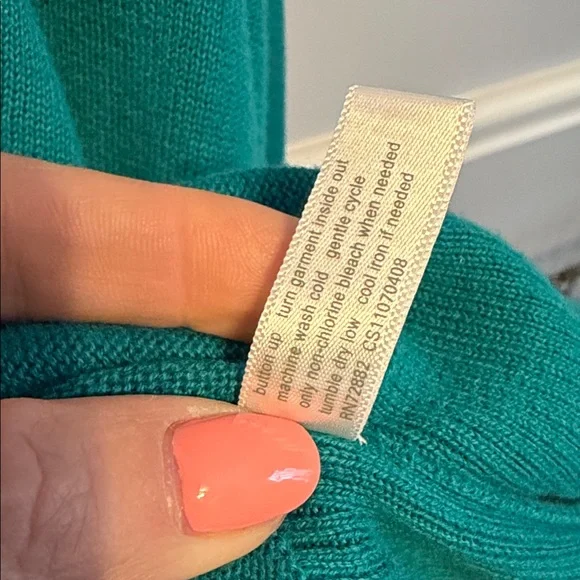 Fashion Bug Turquoise V-Neck Cardigan - Picture 4 of 10